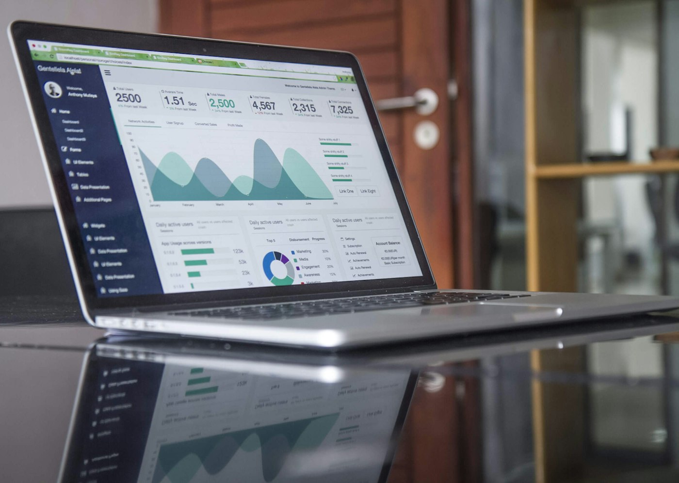 Enterprise software integration and data workflow architecture on screen